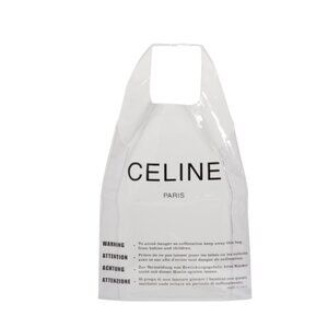 Celine Paris Transparent Clear Tote Shoulder Bag Purse Womens PVC Plastic 2018